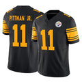 Tlead P.Steelers #11 Michael Pittman Jr. Player Black Limited 2nd Alternate Vapor F.U.S.E. Home Game Stitched Jerseys