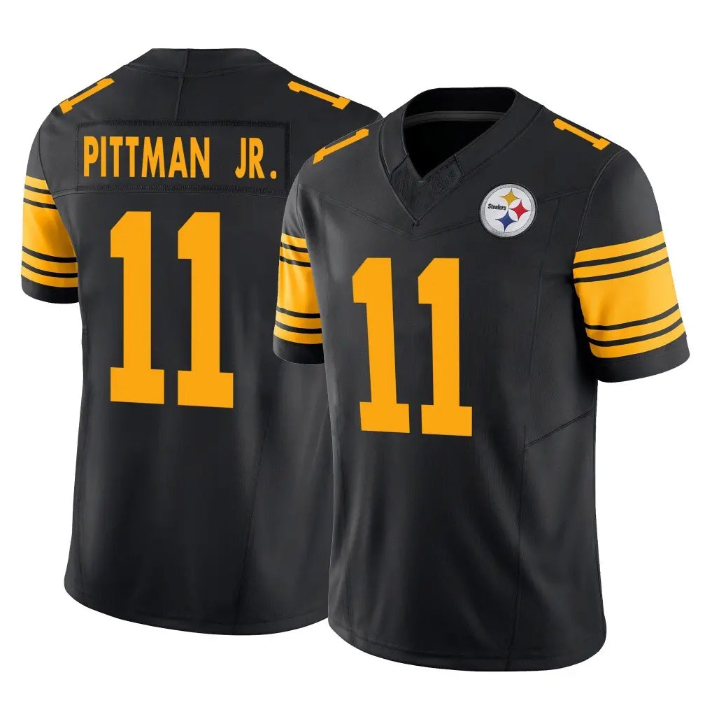 Tlead P.Steelers #11 Michael Pittman Jr. Player Black Limited 2nd Alternate Vapor F.U.S.E. Home Game Stitched Jerseys