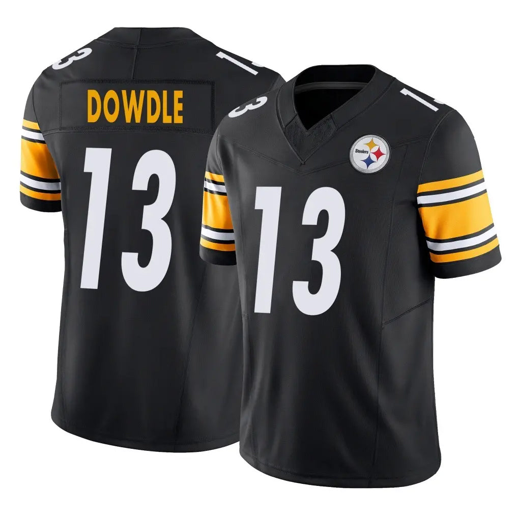 Tlead P.Steelers #13 Rico Dowdle Player Black Limited Vapor F.U.S.E. Home Game Stitched Jerseys