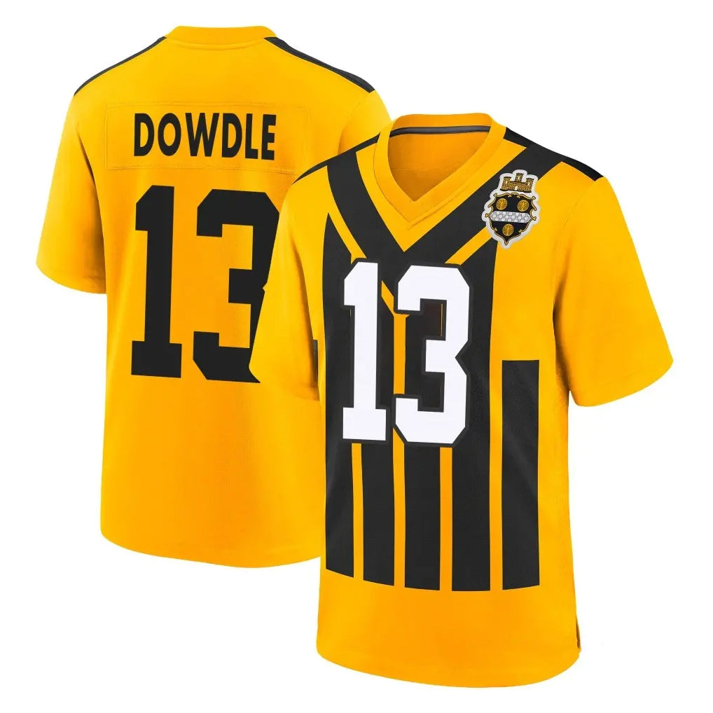 Tlead P.Steelers #13 Rico Dowdle Player Gold Limited 1933 Throwback Home Game Stitched Jerseys