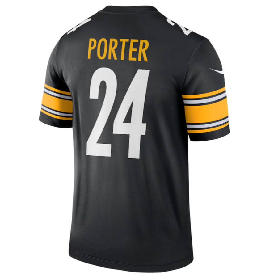 Tlead P.Steelers #24 Joey Porter Jr. Black Legend American Stitched Jersey