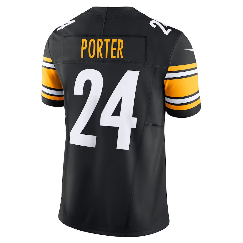 Tlead P.Steelers #24 Joey Porter Jr. Black Vapor F.U.S.E. Limited Stitched Jerseys
