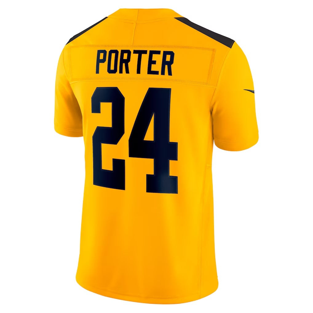 Tlead P.Steelers #24 Joey Porter Jr. Gold Alternate 1933 Throwback Vapor F.U.S.E. Limited Jerseys