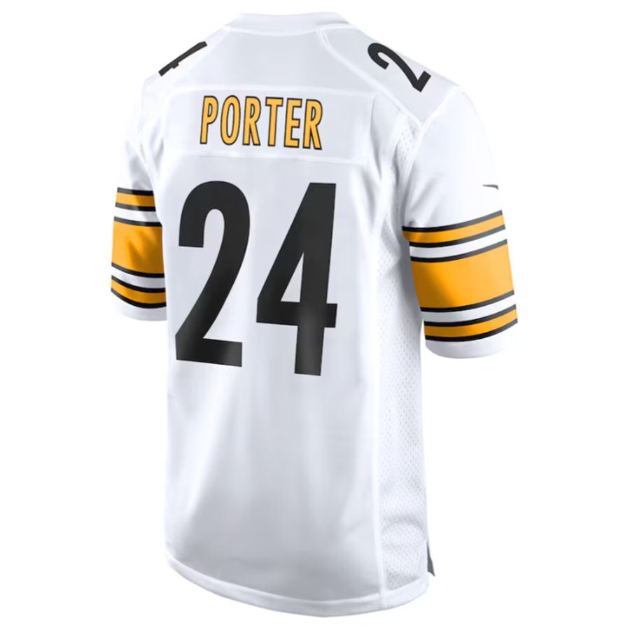 Tlead P.Steelers #24 Joey Porter Jr. White Away Game American Stitched Jersey
