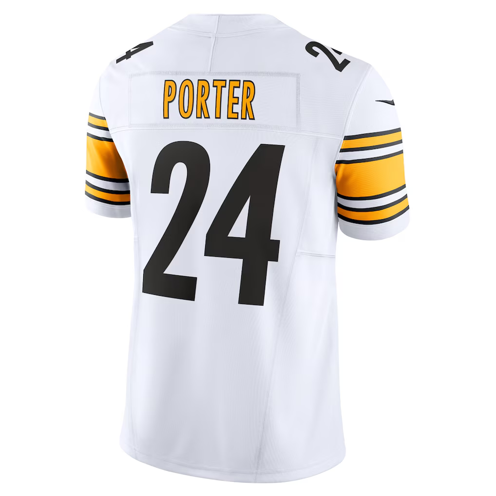 Tlead P.Steelers #24 Joey Porter Jr. White Vapor F.U.S.E. Limited Stitched Jersey