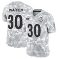 Tlead P.Steelers #30 Jaylen Warren Player Arctic Camo Salute to Service Limited Stitched Jerseys