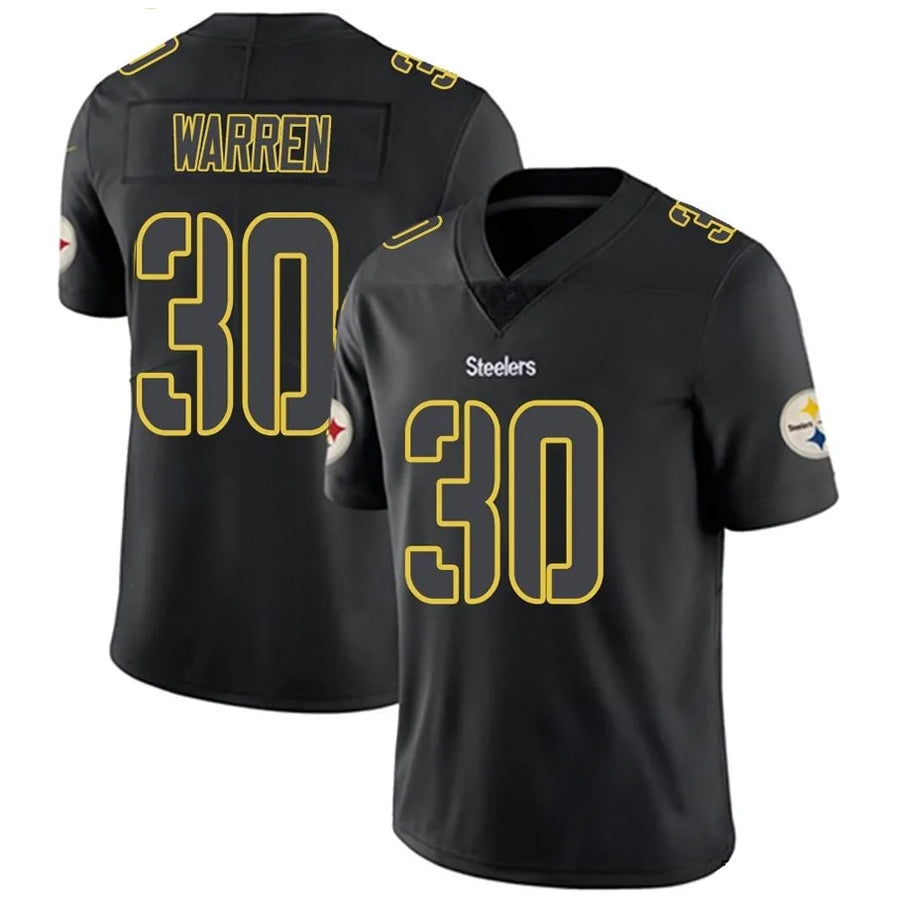 Tlead P.Steelers #30 Jaylen Warren Player Black Impact Limited Stitched Jerseys