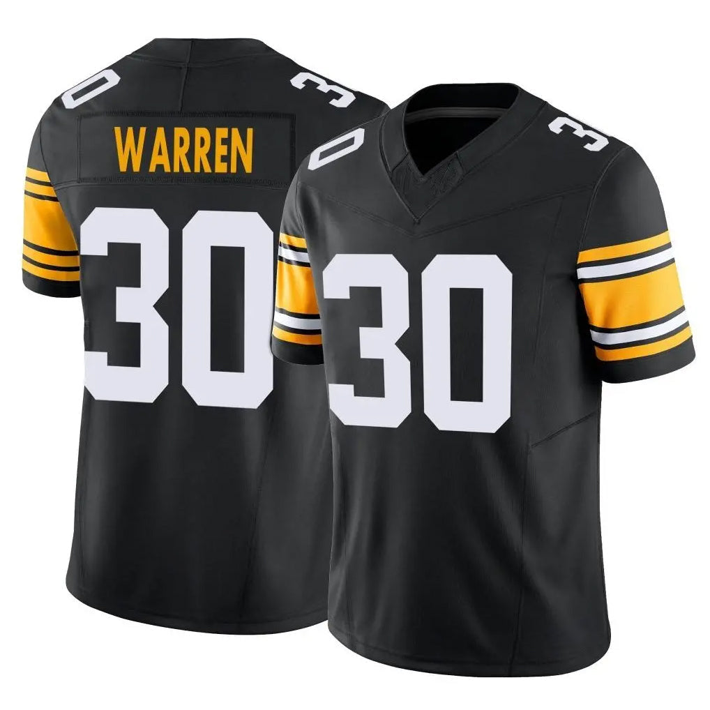 Tlead P.Steelers #30 Jaylen Warren Player Black Limited Alternate Vapor F.U.S.E. Home Game Stitched Jerseys