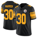 Tlead P.Steelers #30 Jaylen Warren Player Black Limited Color Rush Home Game Stitched Jerseys