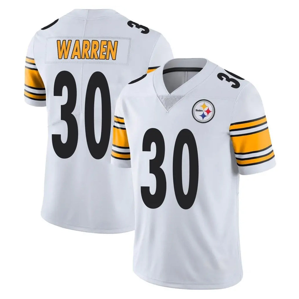 Tlead P.Steelers #30 Jaylen Warren Player White Limited Vapor Untouchable Home Game Stitched Jerseys