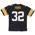 Tlead P.Steelers #32 Franco Harris Mitchell & Ness Black Legacy Replica Stitched Puhic Jersey