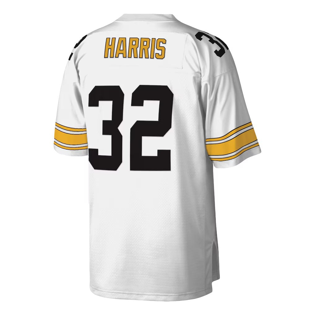 Tlead P.Steelers #32 Franco Harris Mitchell & Ness White Legacy Replica Stitched Jerseys