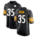 Tlead P.Steelers #35 Jamel Dean Player Black Home Game Stitched Jerseys