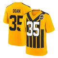 Tlead P.Steelers #35 Jamel Dean Player Gold Limited 1933 Throwback Home Game Stitched Jerseys