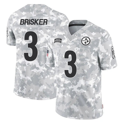 Tlead P.Steelers #3 Jaquan Brisker Player Arctic Camo Limited Salute To Service Home Game Stitched Jerseys