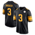 Tlead P.Steelers #3 Jaquan Brisker Player Black Color Rush Home Game Stitched Jerseys
