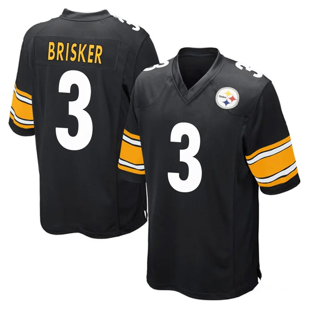 Tlead P.Steelers #3 Jaquan Brisker Player Black Home Game Stitched Jerseys
