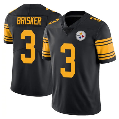 Tlead P.Steelers #3 Jaquan Brisker Player Black Limited Color Rush Home Game Stitched Jerseys