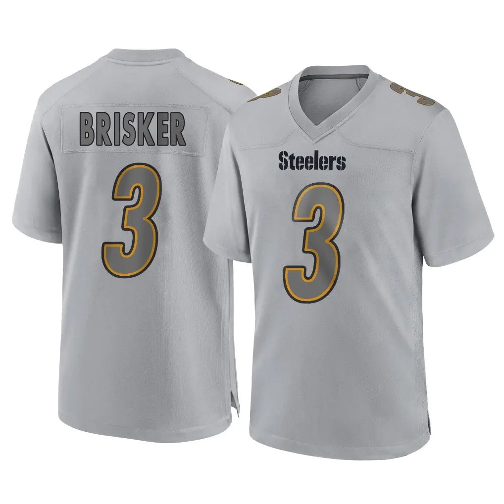 Tlead P.Steelers #3 Jaquan Brisker Player Gray Atmosphere Fashion Home Game Stitched Jerseys