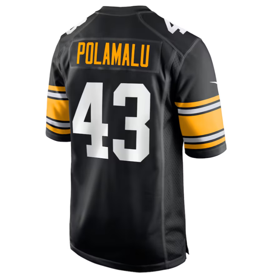 Tlead P.Steelers #43 Troy Polamalu Black Retired Player American Stitched Jerseys