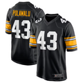 Tlead P.Steelers #43 Troy Polamalu Black Retired Player Jersey American Stitched Jersey