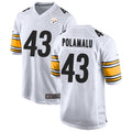 Tlead P.Steelers #43 Troy Polamalu Player White Home Game Stitched Jerseys