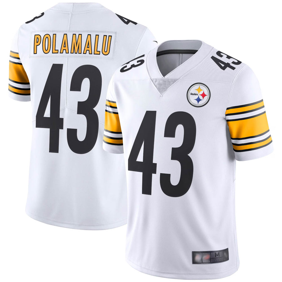 Tlead P.Steelers #43 Troy Polamalu Player White Vapor Limited Stitched Jerseys