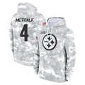 Tlead P.Steelers #4 DK Metcalf Player Arctic Camo Limited Salute to Service Pullover Hoodies Game Stitched Jerseys