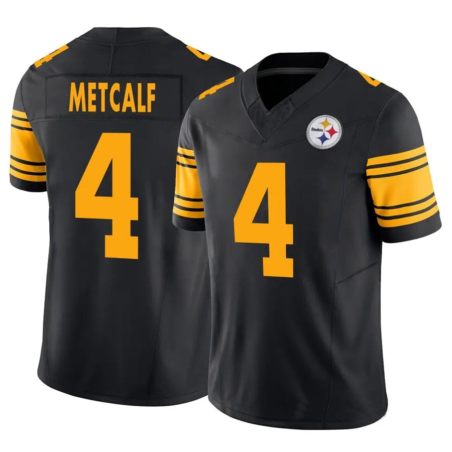 Tlead P.Steelers #4 DK Metcalf Player Black Alternate Vapor F.U.S.E. Limited Stitched Jerseys