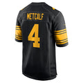 Tlead P.Steelers #4 DK Metcalf Player Black Replica Game Stitched Jerseys