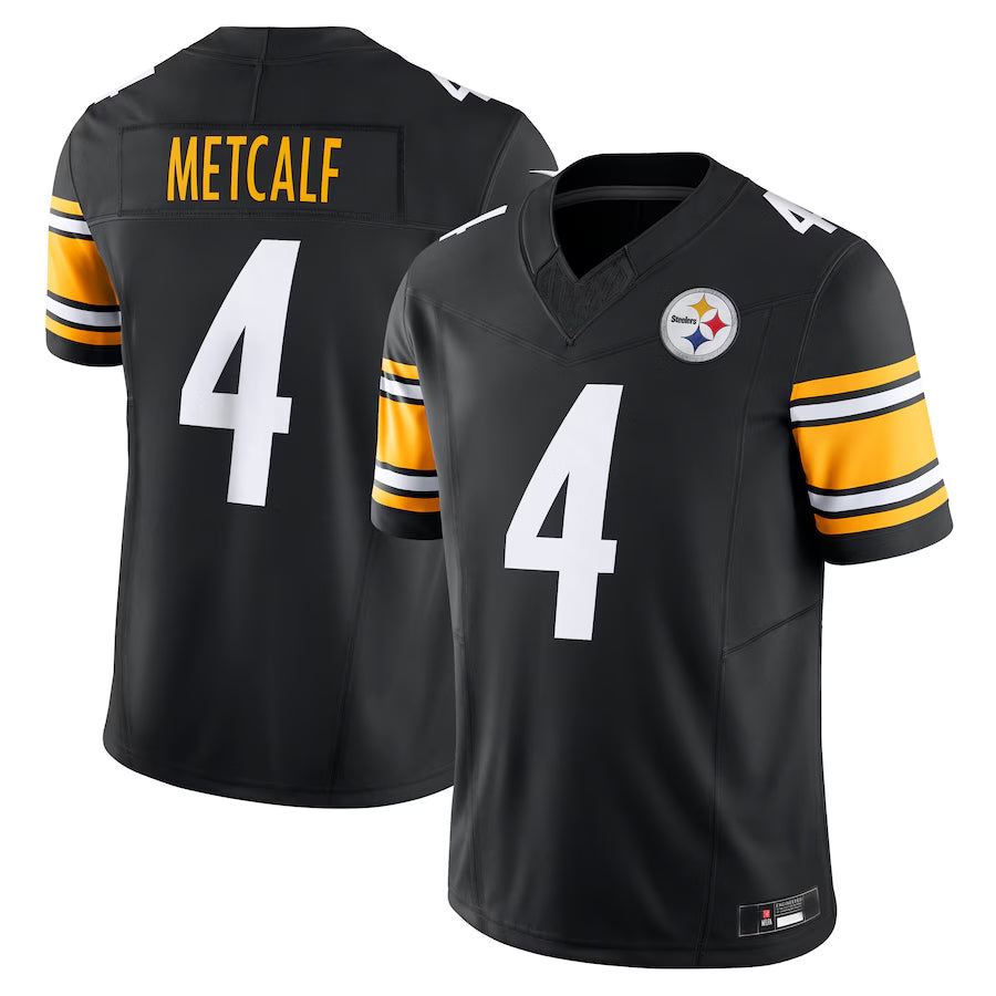 Tlead P.Steelers #4 DK Metcalf Player Black Team Vapor F.U.S.E. Limited Stitched Jerseys