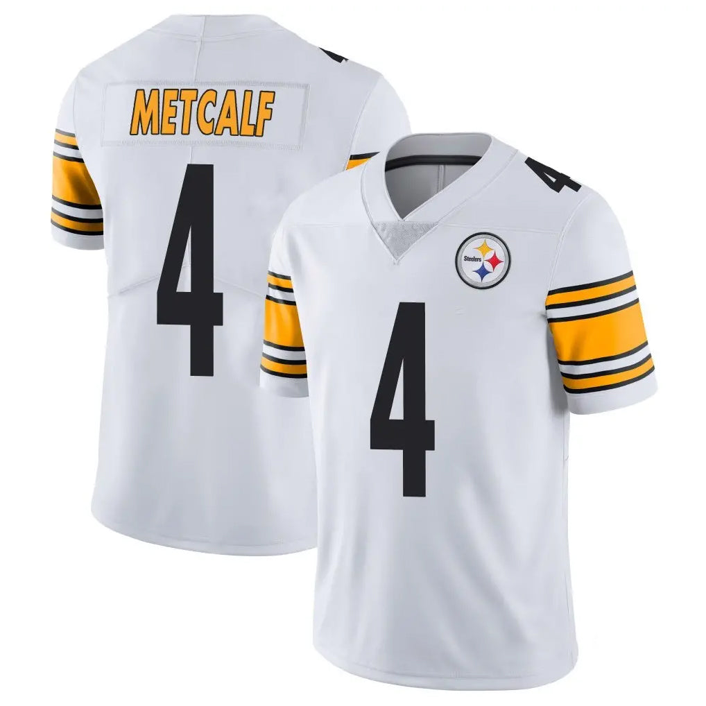 Tlead P.Steelers #4 DK Metcalf Player White Limited Vapor Untouchable Home Game Stitched Jerseys
