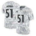 Tlead P.Steelers #51 Nick Herbig Player Arctic Camo Limited Salute To Service Home Game Stitched Jerseys