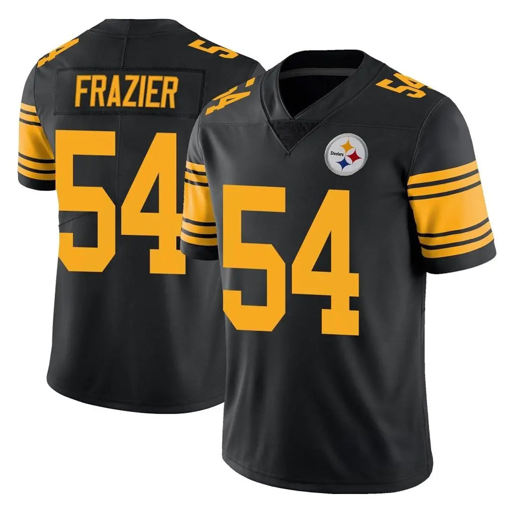 Tlead P.Steelers #54 Zach Frazier Player Black Limited Color Rush Home Game Stitched Jerseys