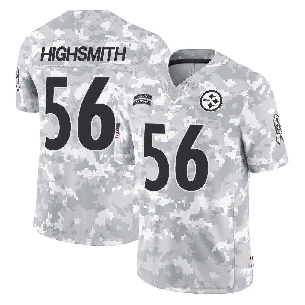 Tlead P.Steelers #56 Alex Highsmith Player Arctic Camo Limited Salute To Service Home Game Stitched Jerseys