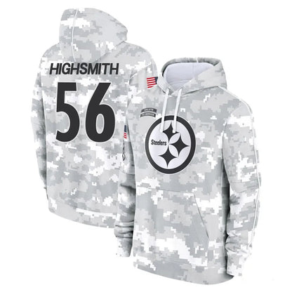 Tlead P.Steelers #56 Alex Highsmith Player Arctic Camo Limited Salute to Service Pullover Hoodies Game Stitched Jerseys