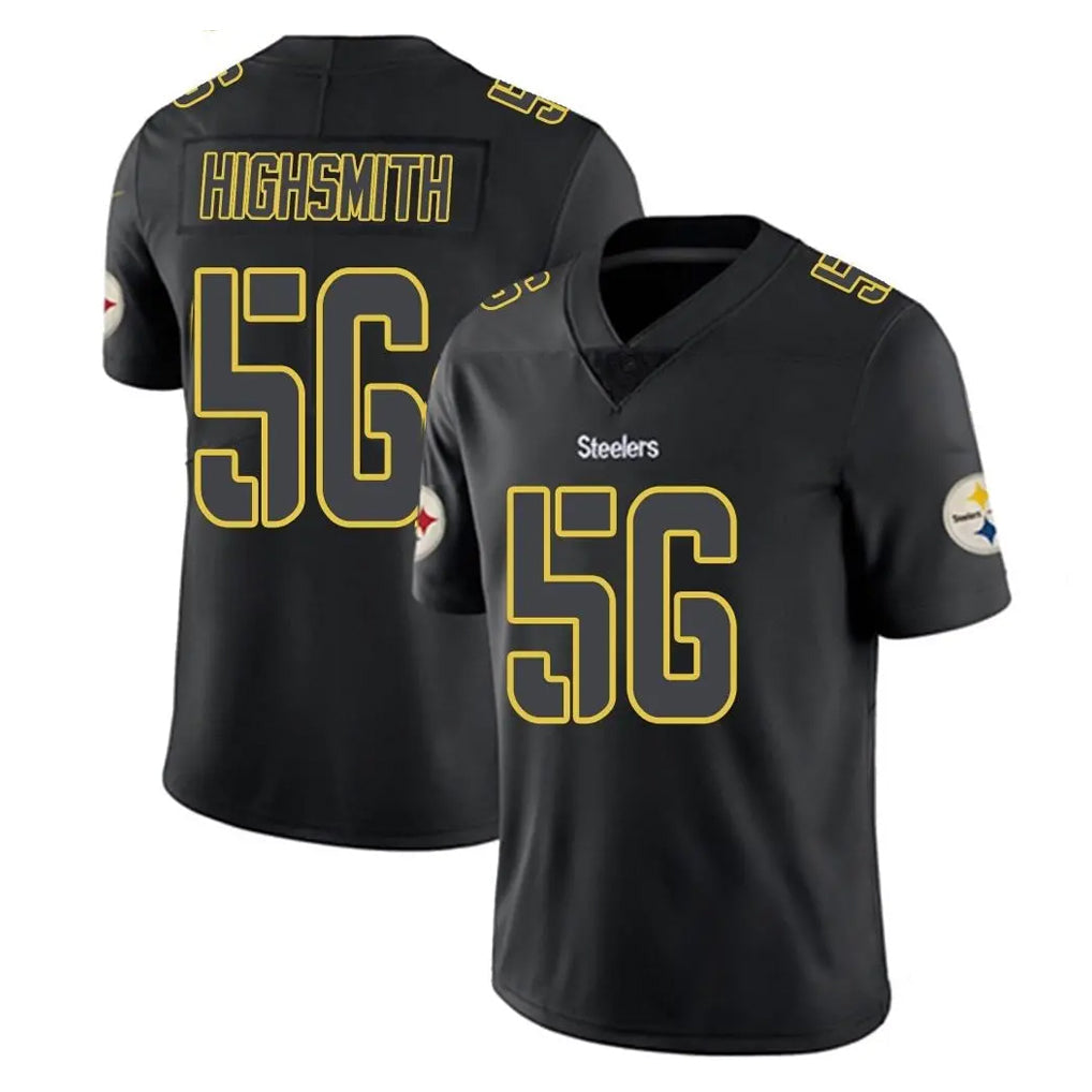 Tlead P.Steelers #56 Alex Highsmith Player Black Impact Limited Home Game Stitched Jerseys