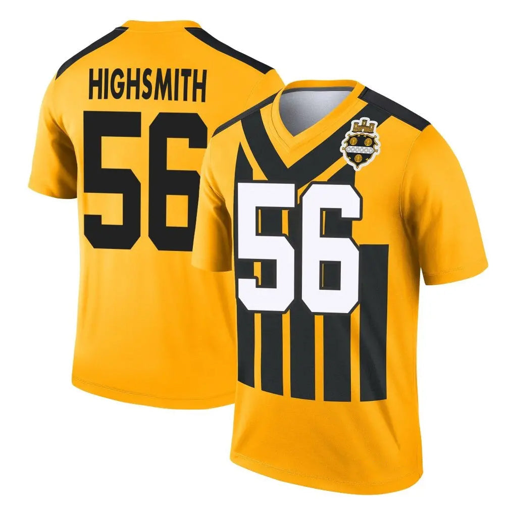 Tlead P.Steelers #56 Alex Highsmith Player Gold Legend Limited 1933 Throwback Performance Home Game Stitched Jerseys