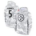 Tlead P.Steelers #5 Jalen Ramsey Player Arctic Camo Limited Salute to Service Pullover Hoodies Game Stitched Jerseys