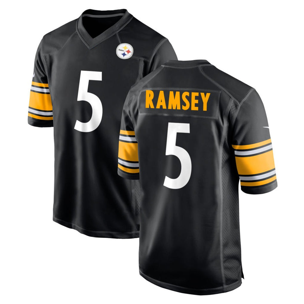 Tlead P.Steelers #5 Jalen Ramsey Player Black Home Game Stitched Jerseys