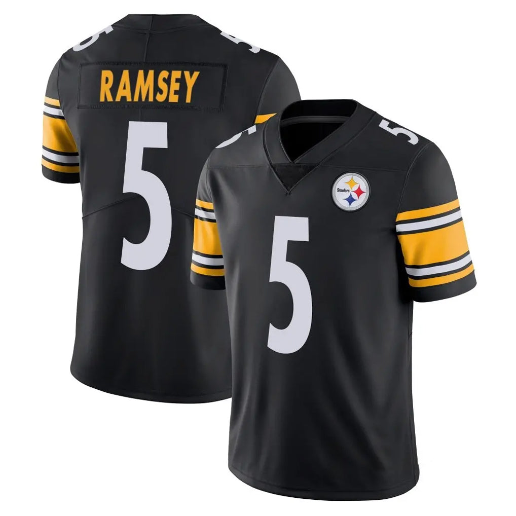 Tlead P.Steelers #5 Jalen Ramsey Player Black Limited Vapor Untouchable Home Game Stitched Jerseys
