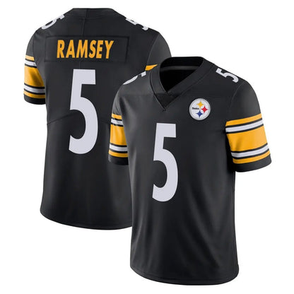 Tlead P.Steelers #5 Jalen Ramsey Player Black Limited Vapor Untouchable Home Game Stitched Jerseys