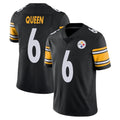 Tlead P.Steelers #6 Patrick Queen Player Black Limited Vapor Untouchable Home Game Stitched Jerseys