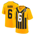 Tlead P.Steelers #6 Patrick Queen Player Gold Limited 1933 Throwback Home Game Stitched Jerseys