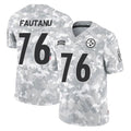 Tlead P.Steelers #76 Troy Fautanu Player Arctic Camo Limited Salute To Service Home Game Stitched Jerseys
