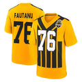 Tlead P.Steelers #76 Troy Fautanu Player Gold Limited 1933 Throwback Home Game Stitched Jerseys