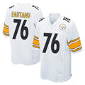 Tlead P.Steelers #76 Troy Fautanu Player White Home Game Stitched Jerseys