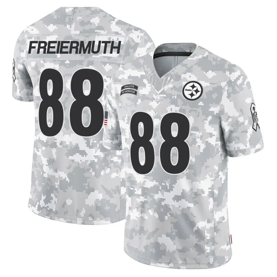 Tlead P.Steelers #88 Pat Freiermuth Player Arctic Camo Salute to Service Limited Stitched Jerseys