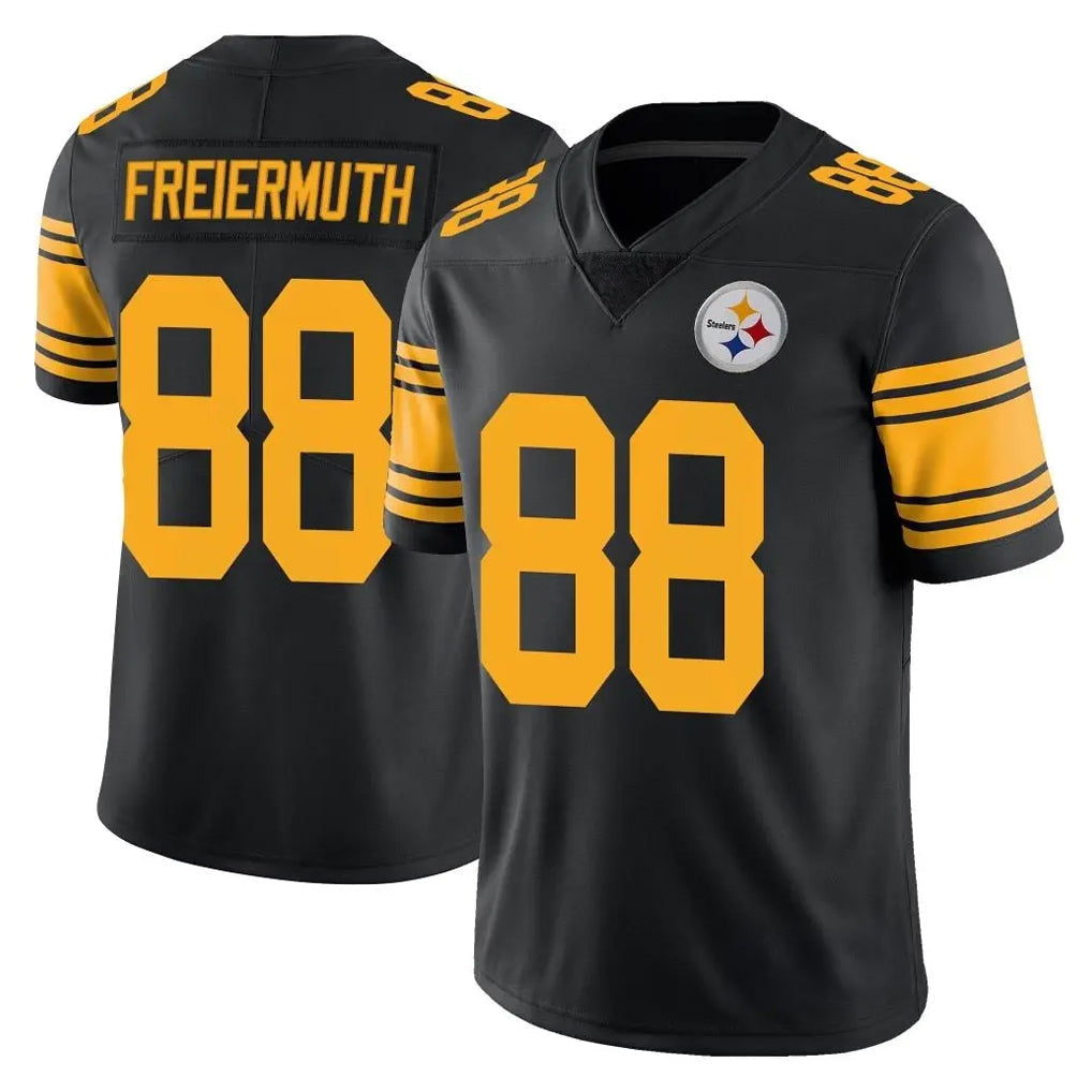 Tlead P.Steelers #88 Pat Freiermuth Player Black Limited Color Rush Home Game Stitched Jerseys