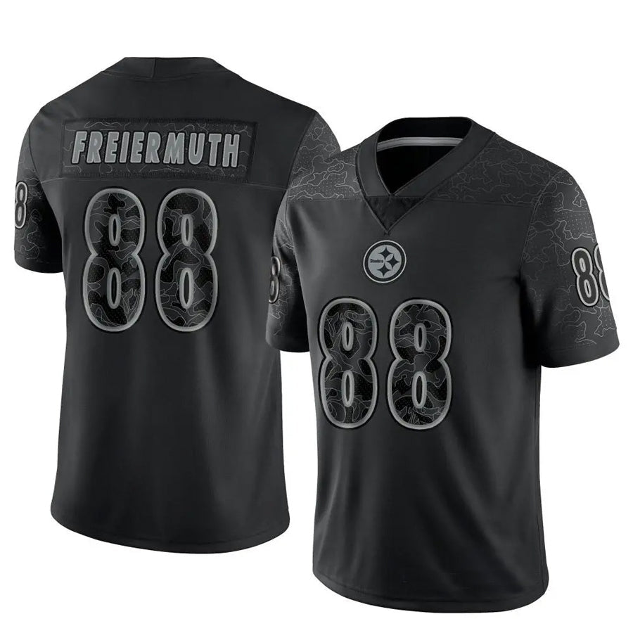 Tlead P.Steelers #88 Pat Freiermuth Player Black RFLCTV Limited Stitched Jerseys